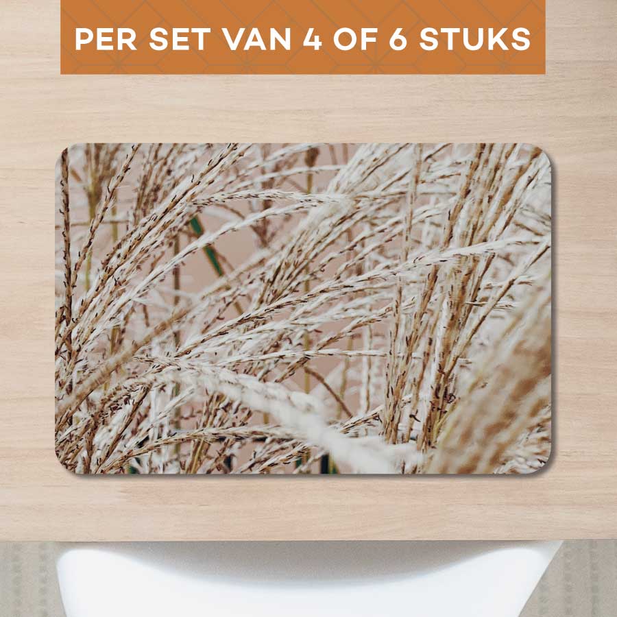 Placemat - Droge rietstengels