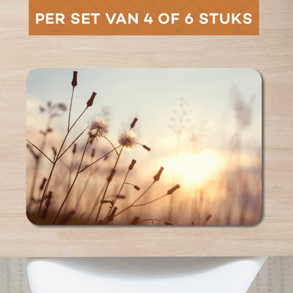 Placemat - Dandelion zonsondergang