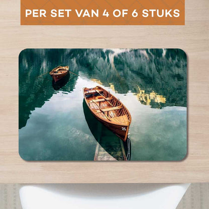 Placemat - Boten op een meer