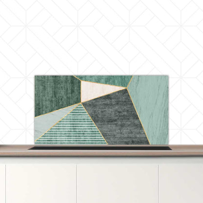 Spatscherm - Groene rechthoeken