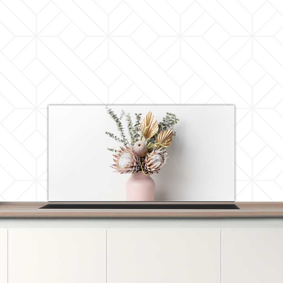 Spatscherm - Gedroogde bloemen