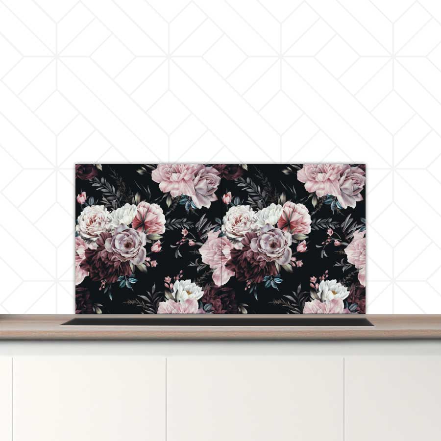 Spatscherm - Floral roze