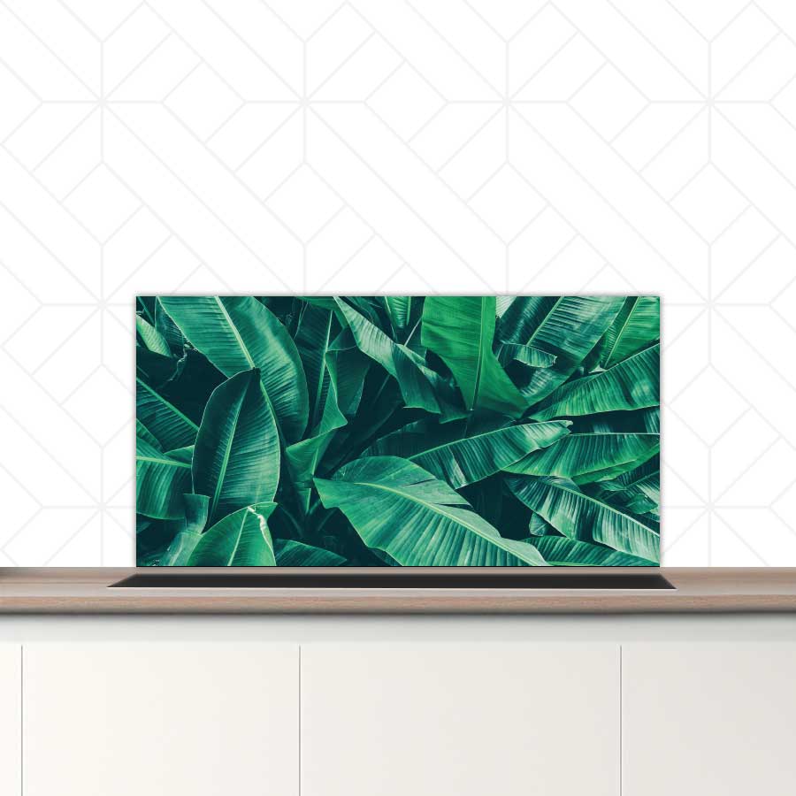 Spatscherm - Tropische bladeren
