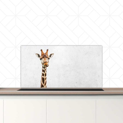 Spatscherm - Funny giraf beton