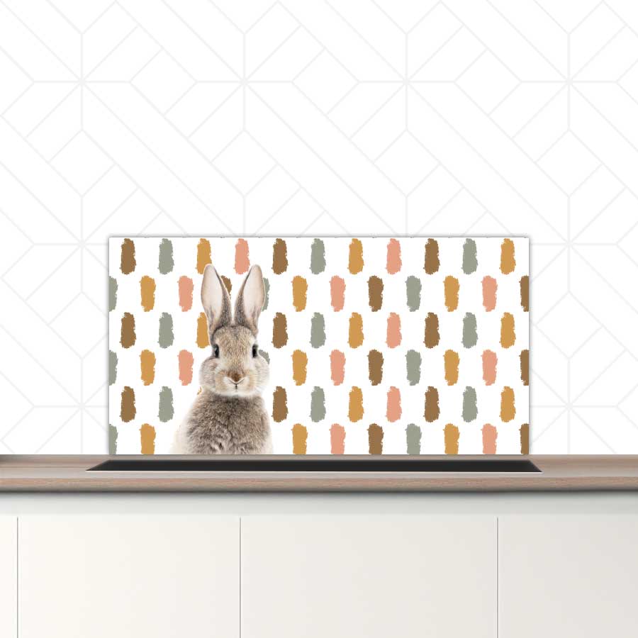 Spatscherm - Funny konijn vlekken