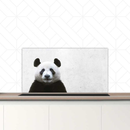 Spatscherm - Funny panda beton