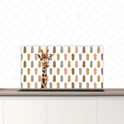 Spatscherm - Funny giraf vlekken