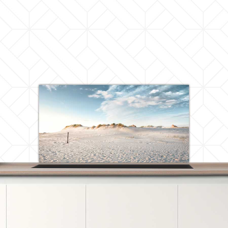 Spatscherm - Zandduin zonsondergang