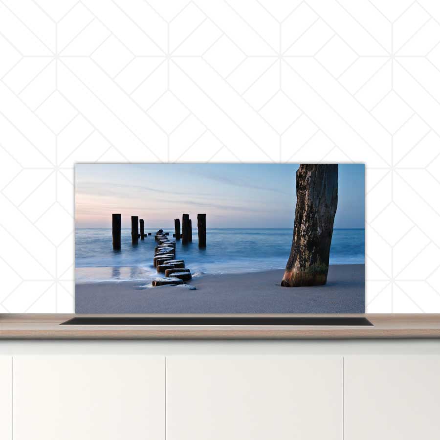 Spatscherm - Golfbreker op het strand