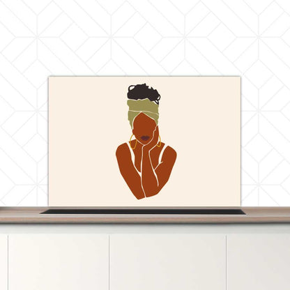 Spatscherm - Afrikaanse vrouw