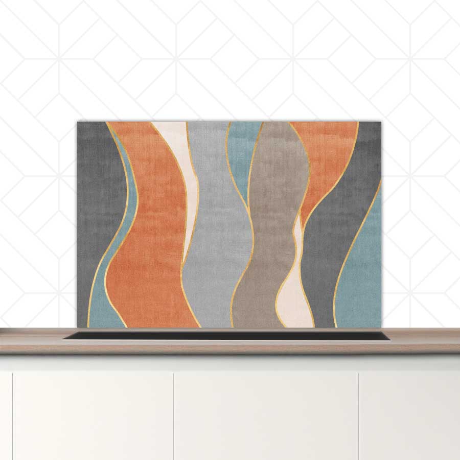 Spatscherm - Abstracte golven