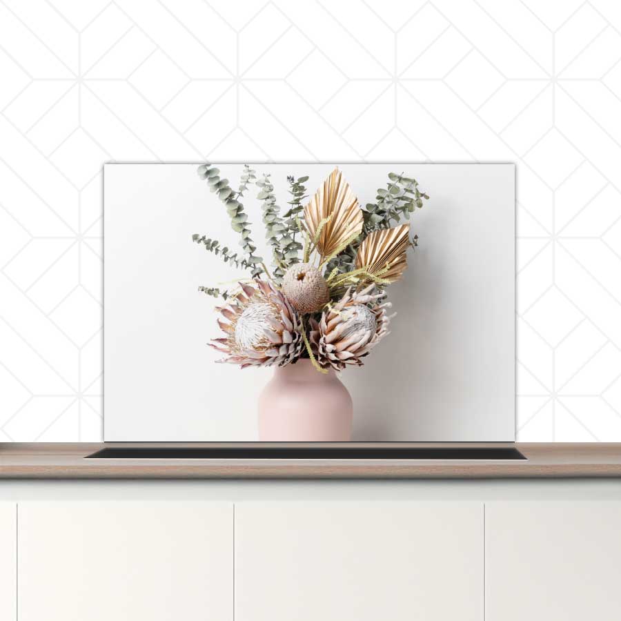 Spatscherm - Gedroogde bloemen