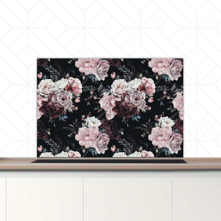 Spatscherm - Floral roze