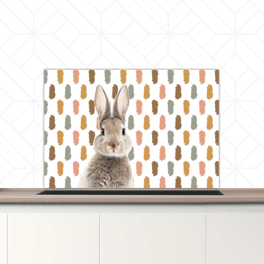 Spatscherm - Funny konijn vlekken