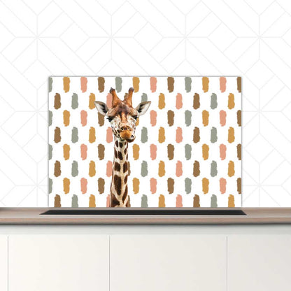Spatscherm - Funny giraf vlekken