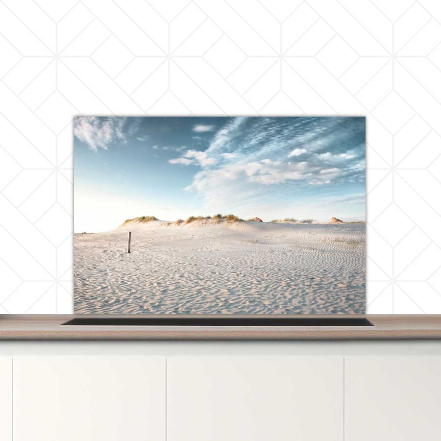 Spatscherm - Zandduin zonsondergang