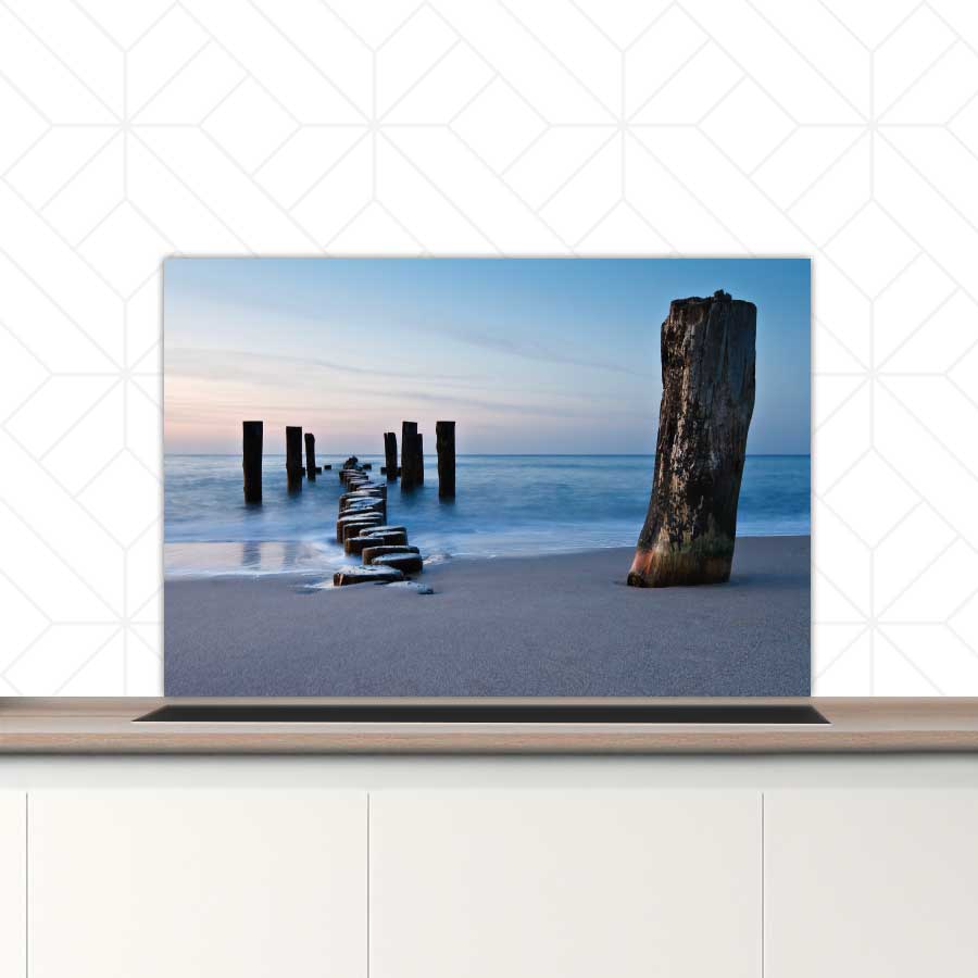 Spatscherm - Golfbreker op het strand