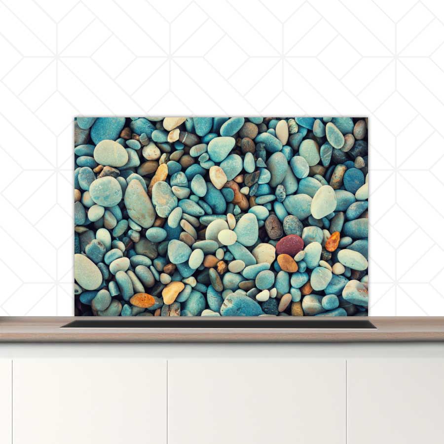 Spatscherm - Stenen strand