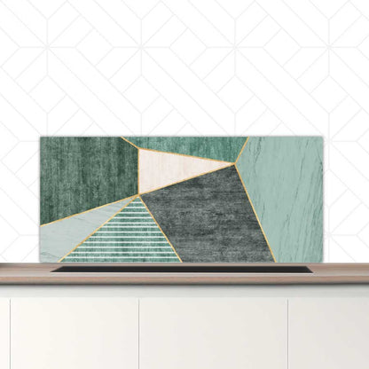 Spatscherm - Groene rechthoeken