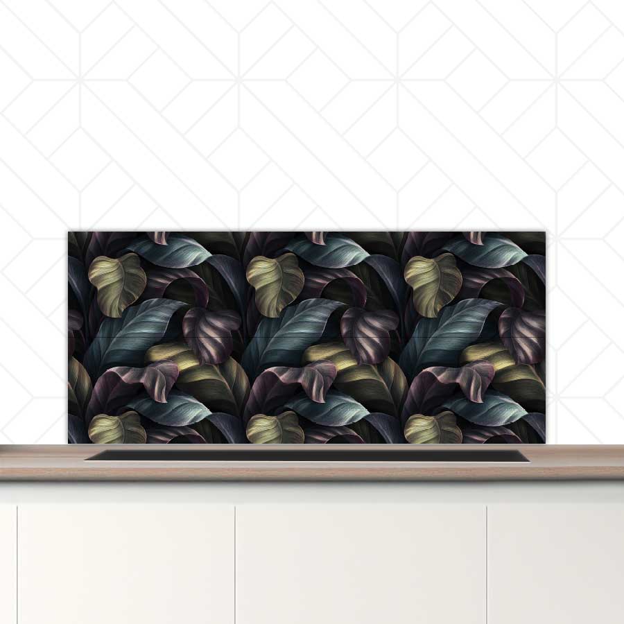 Spatscherm - Tropische bladeren