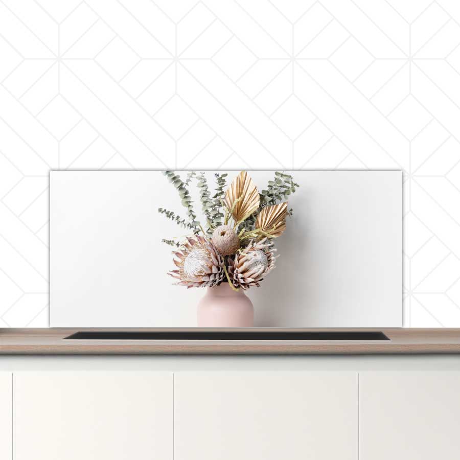 Spatscherm - Gedroogde bloemen