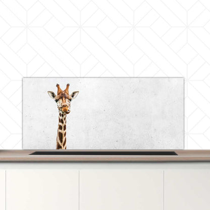 Spatscherm - Funny giraf beton