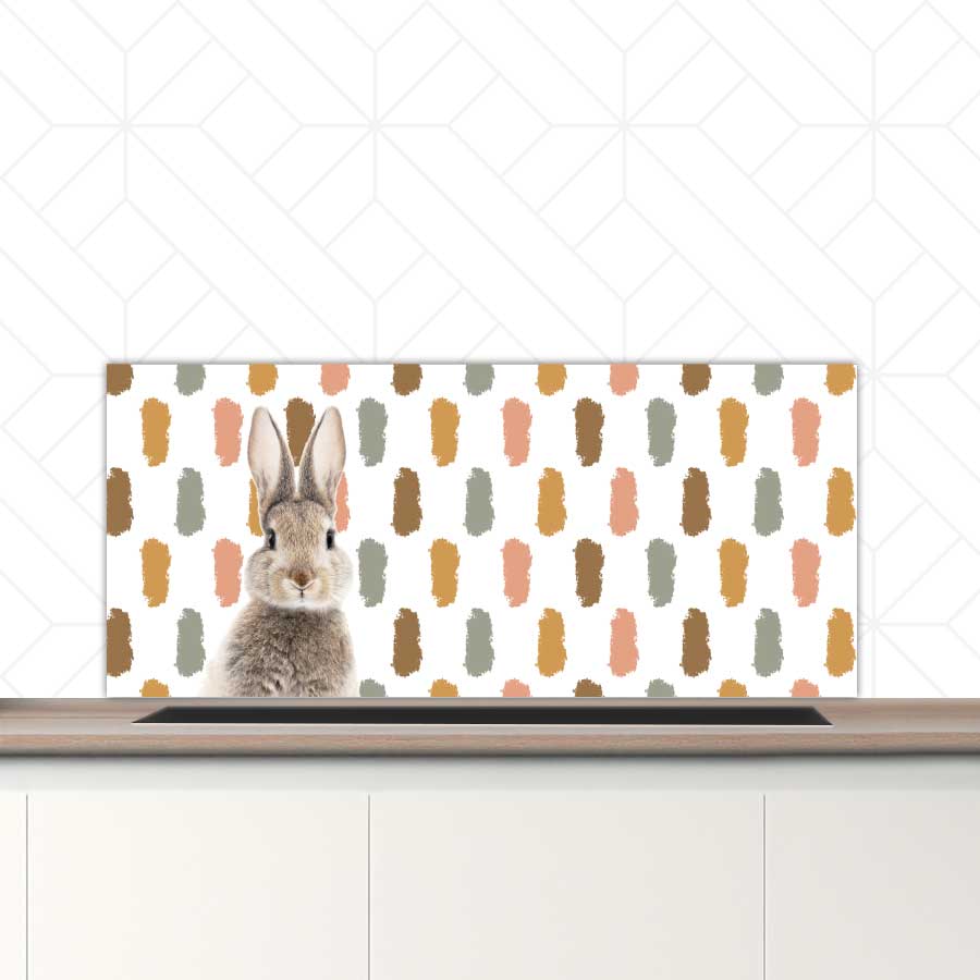 Spatscherm - Funny konijn vlekken