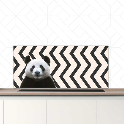 Spatscherm - Funny panda zigzag