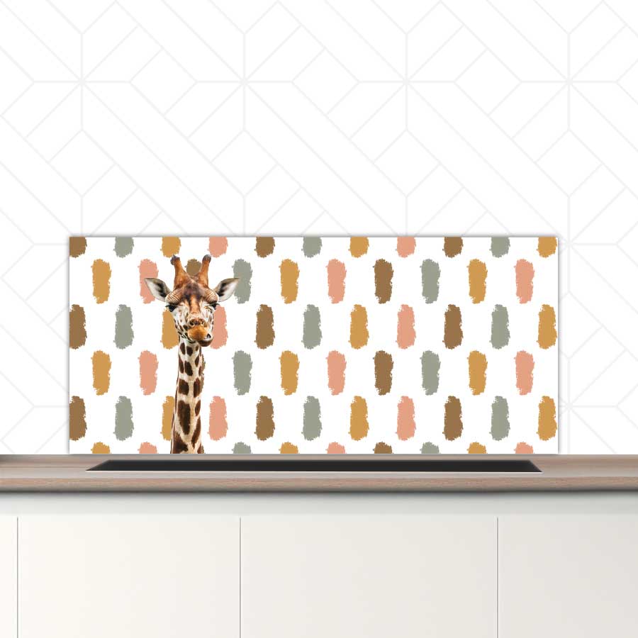 Spatscherm - Funny giraf vlekken