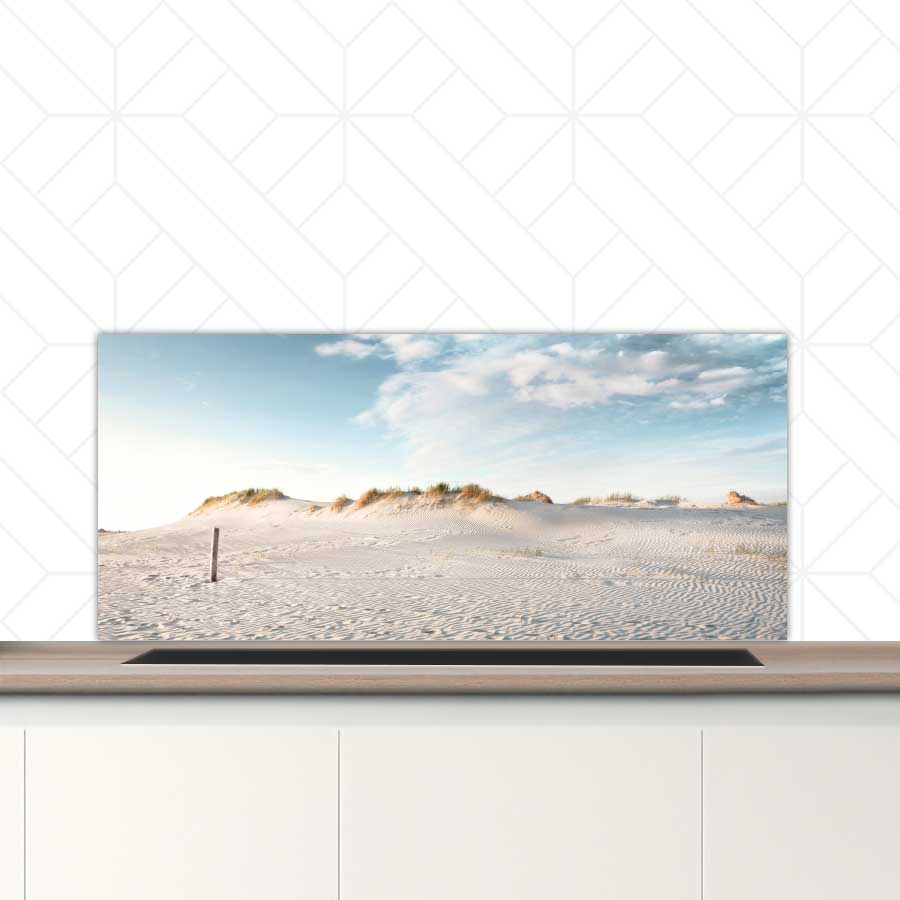 Spatscherm - Zandduin zonsondergang