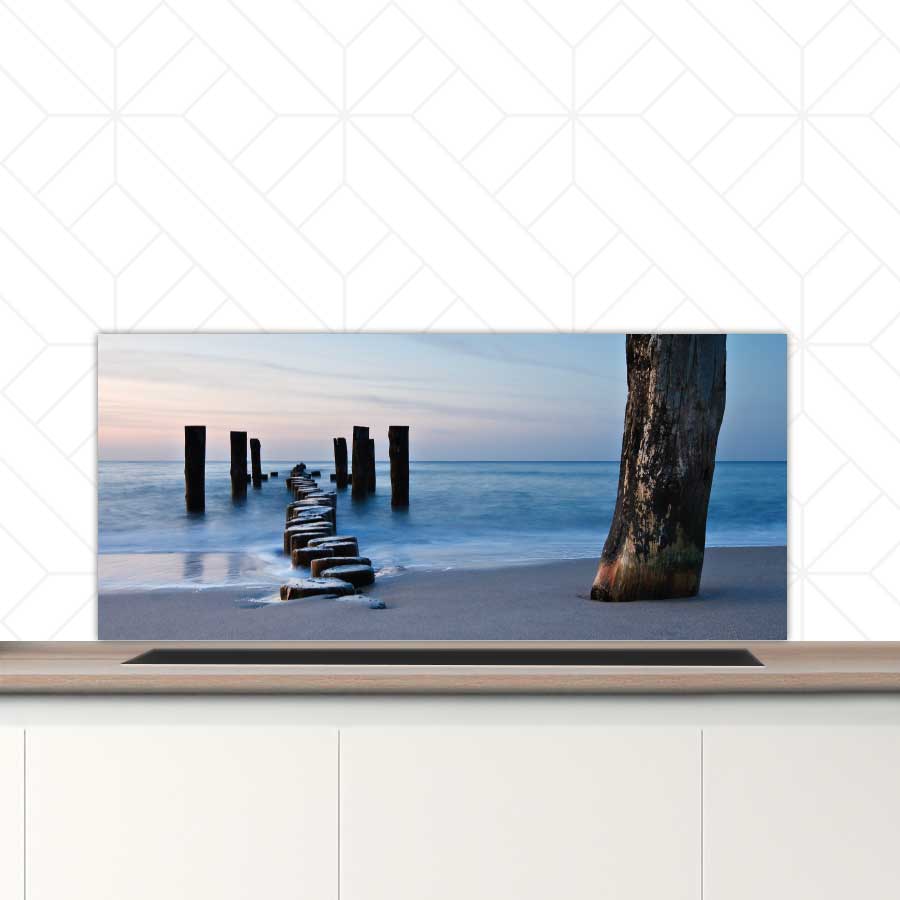 Spatscherm - Golfbreker op het strand