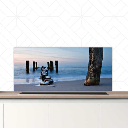 Spatscherm - Golfbreker op het strand