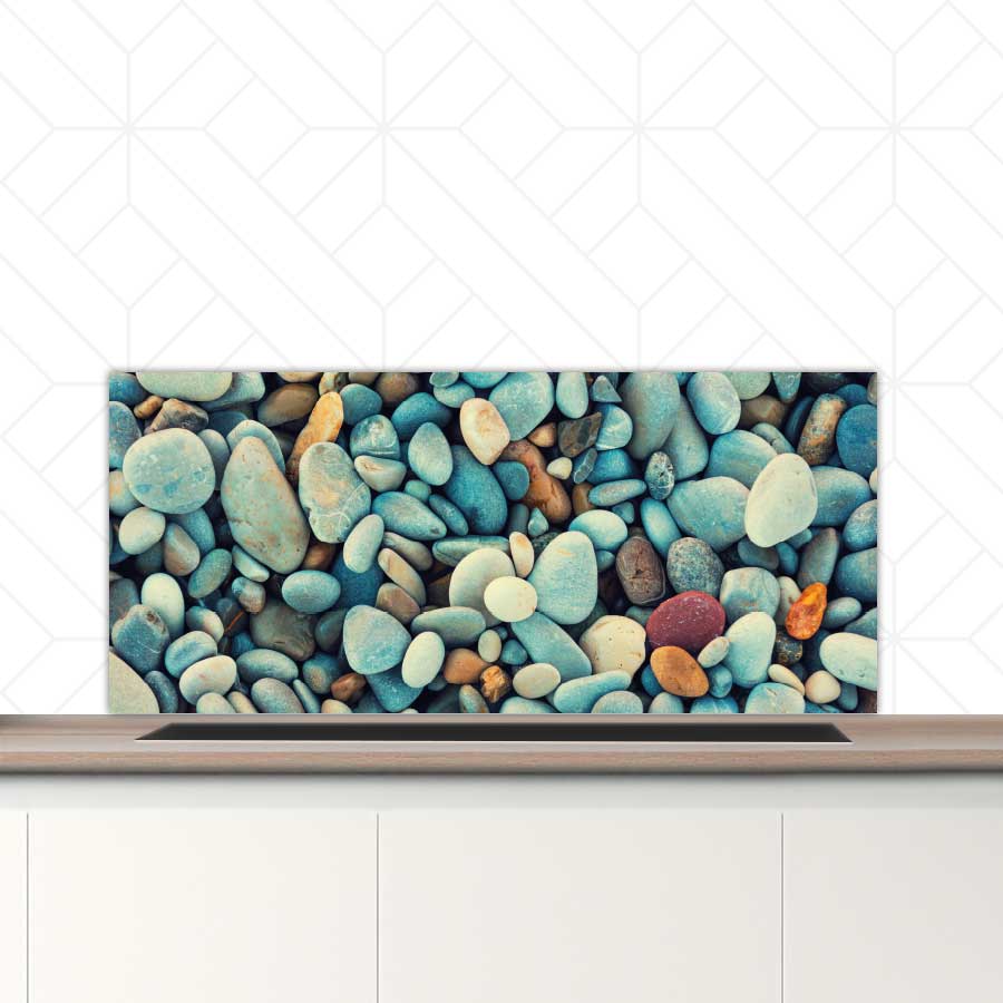 Spatscherm - Stenen strand