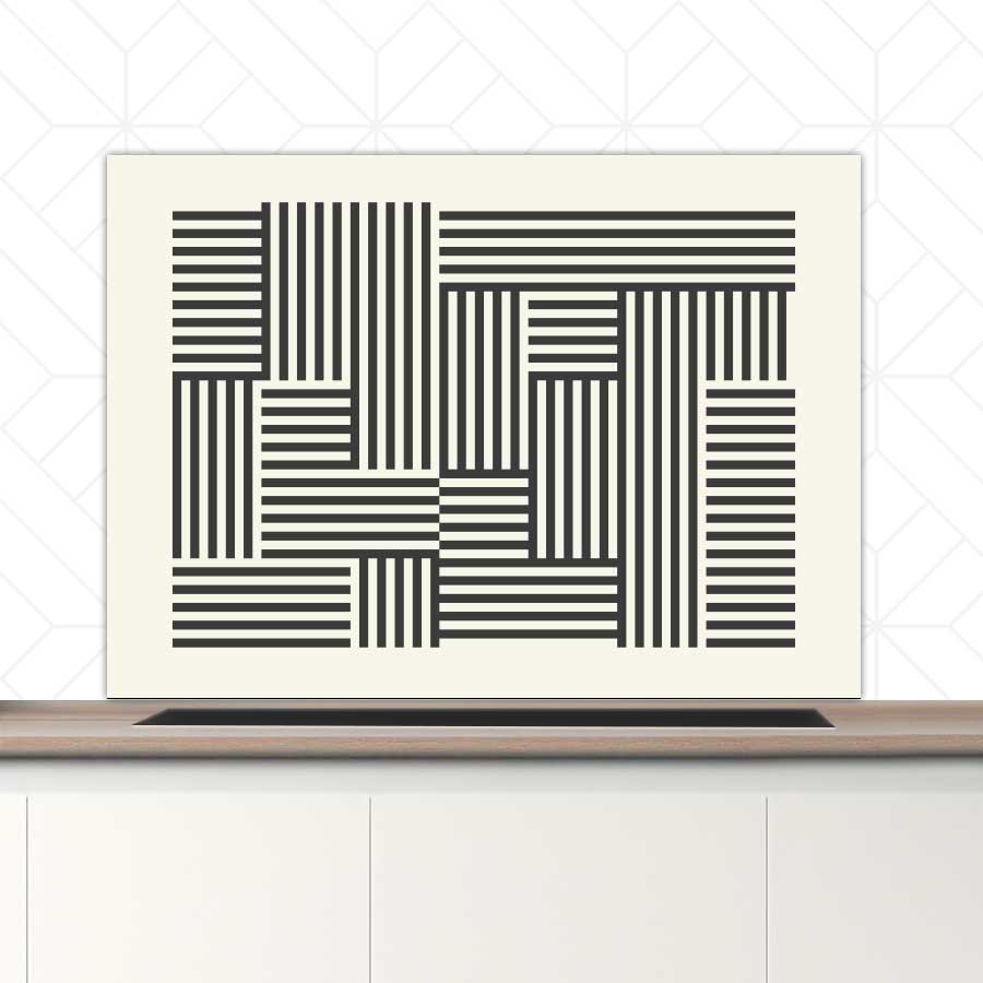 Spatscherm - Bauhaus lijnen