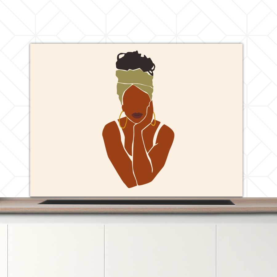 Spatscherm - Afrikaanse vrouw