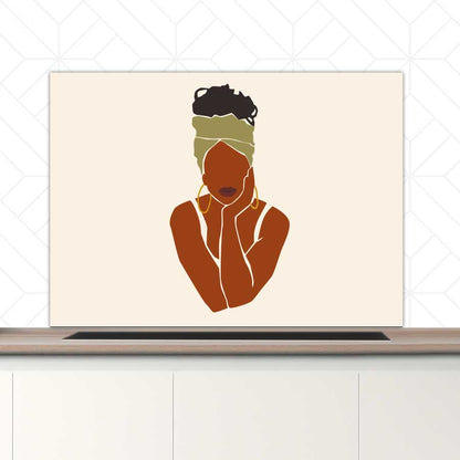 Spatscherm - Afrikaanse vrouw