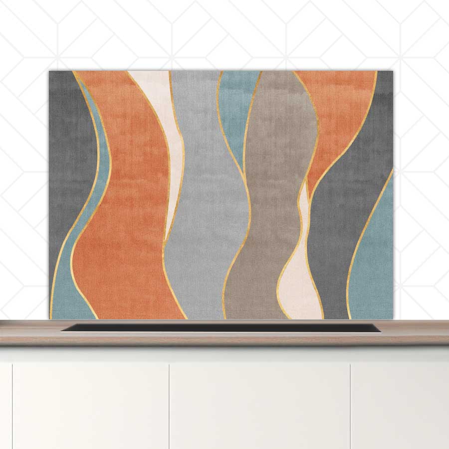 Spatscherm - Abstracte golven