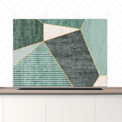 Spatscherm - Groene rechthoeken