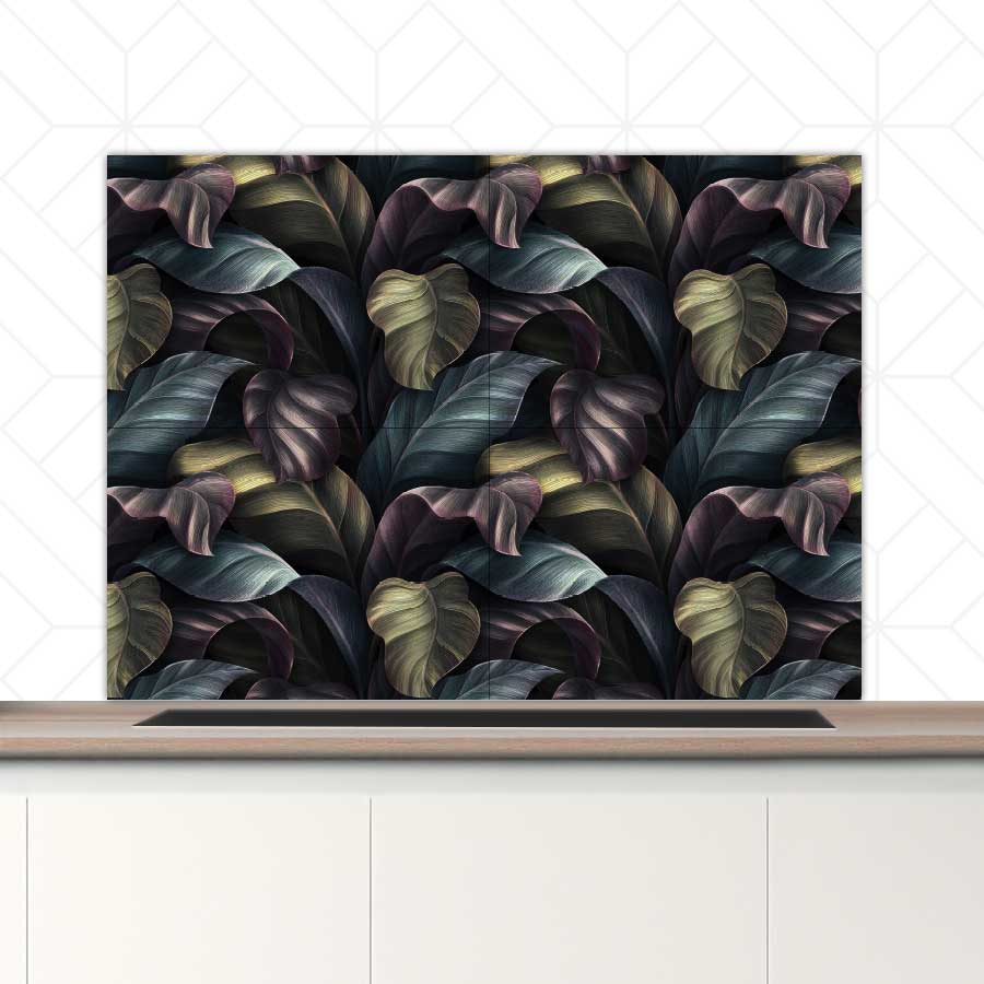 Spatscherm - Tropische bladeren