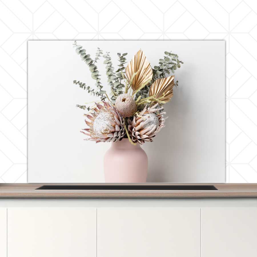 Spatscherm - Gedroogde bloemen