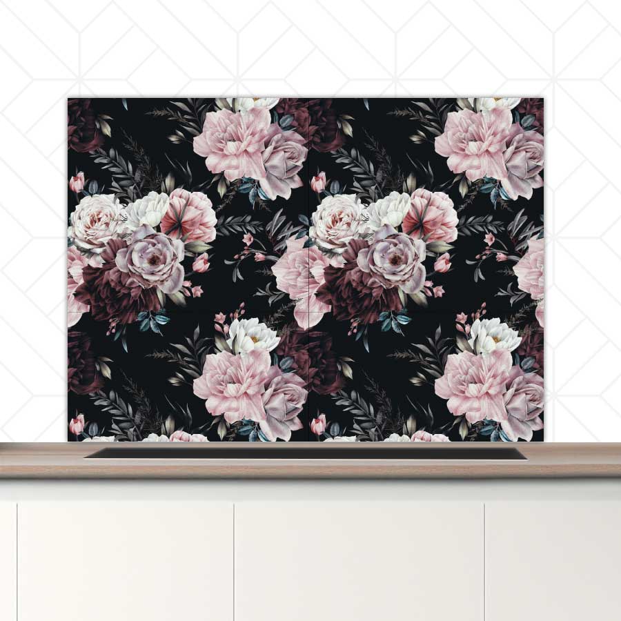 Spatscherm - Floral roze