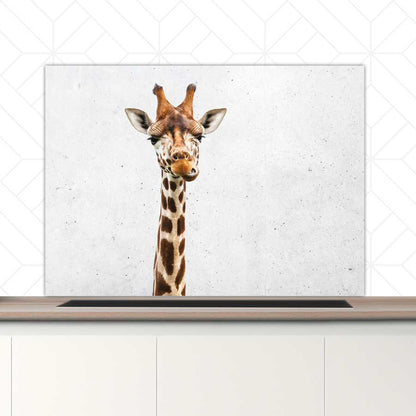 Spatscherm - Funny giraf beton