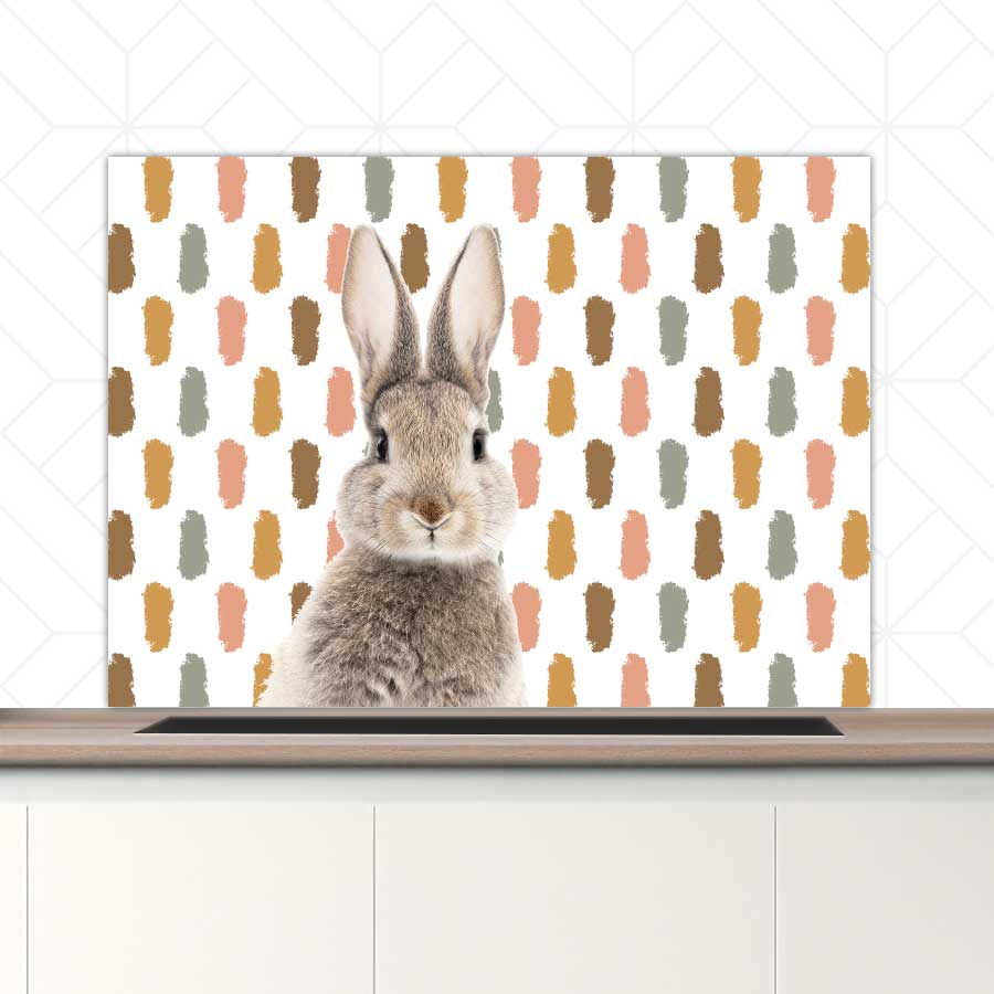 Spatscherm - Funny konijn vlekken