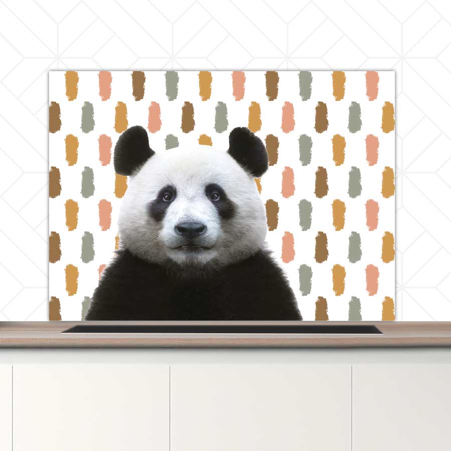 Spatscherm - Funny panda vlekken