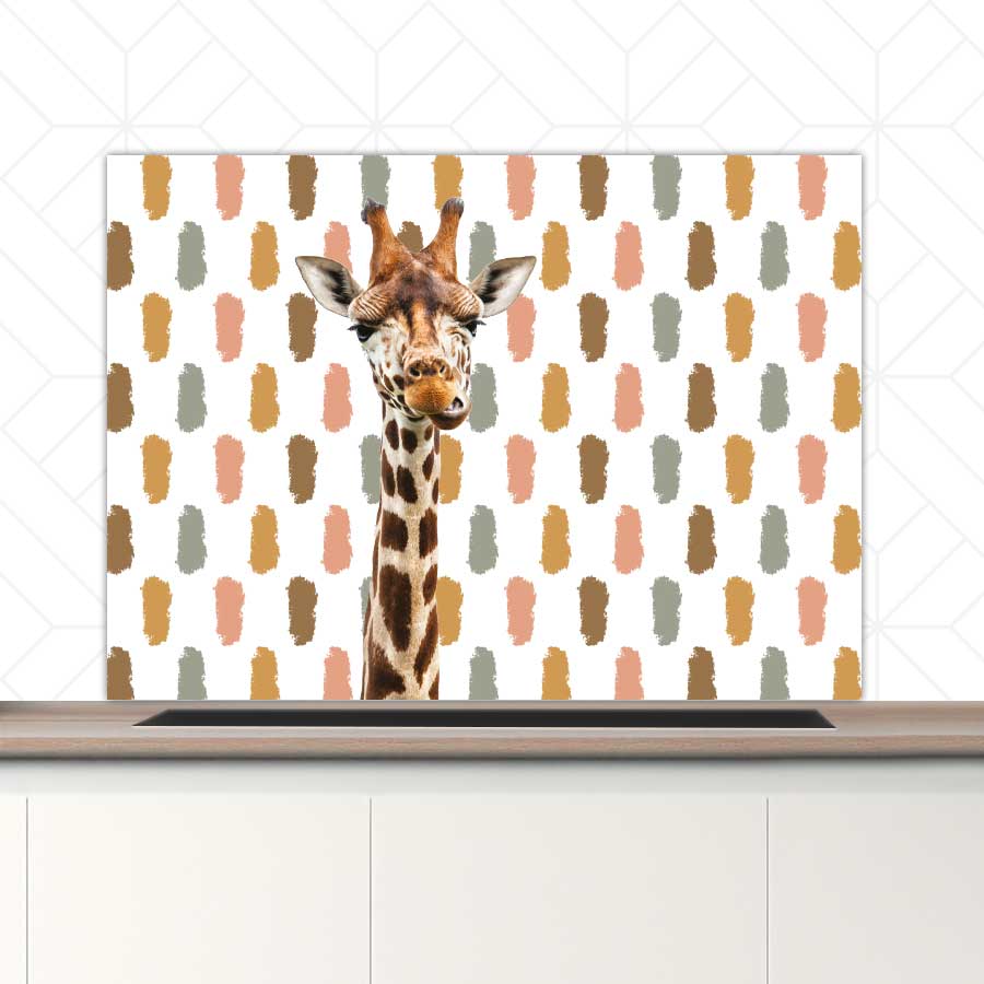 Spatscherm - Funny giraf vlekken