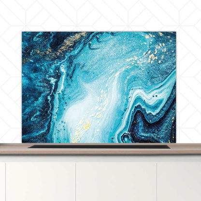 Spatscherm - Marmer Oceaan