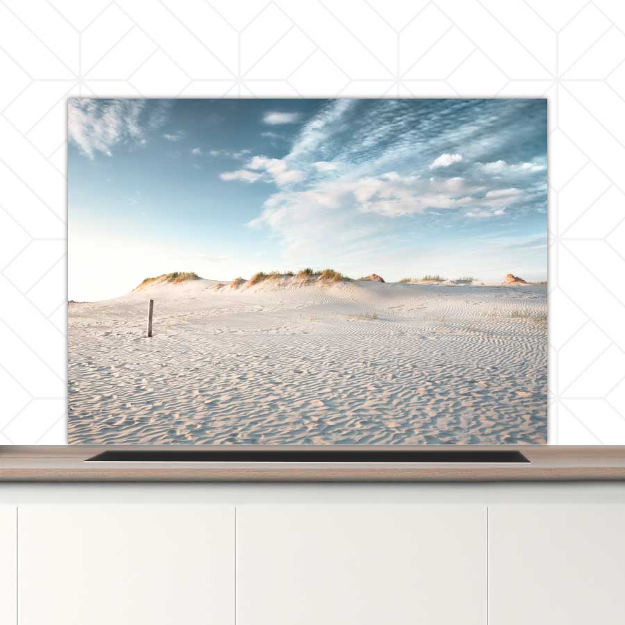 Spatscherm - Zandduin zonsondergang