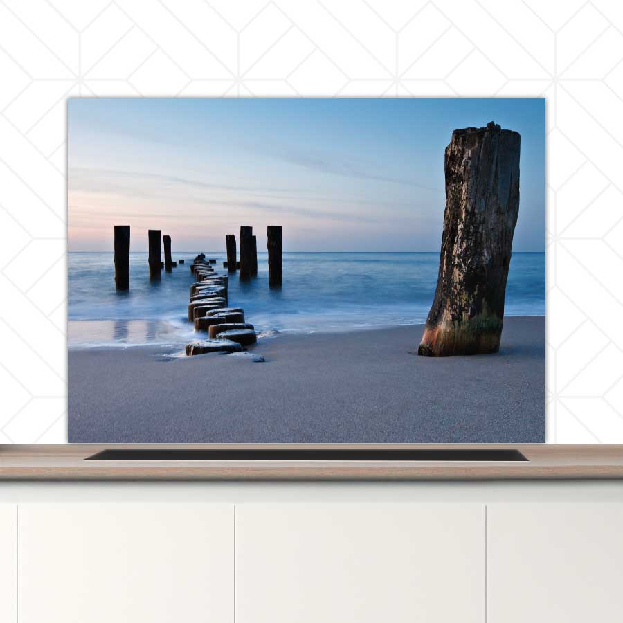 Spatscherm - Golfbreker op het strand