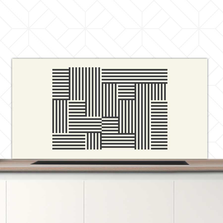 Spatscherm - Bauhaus lijnen