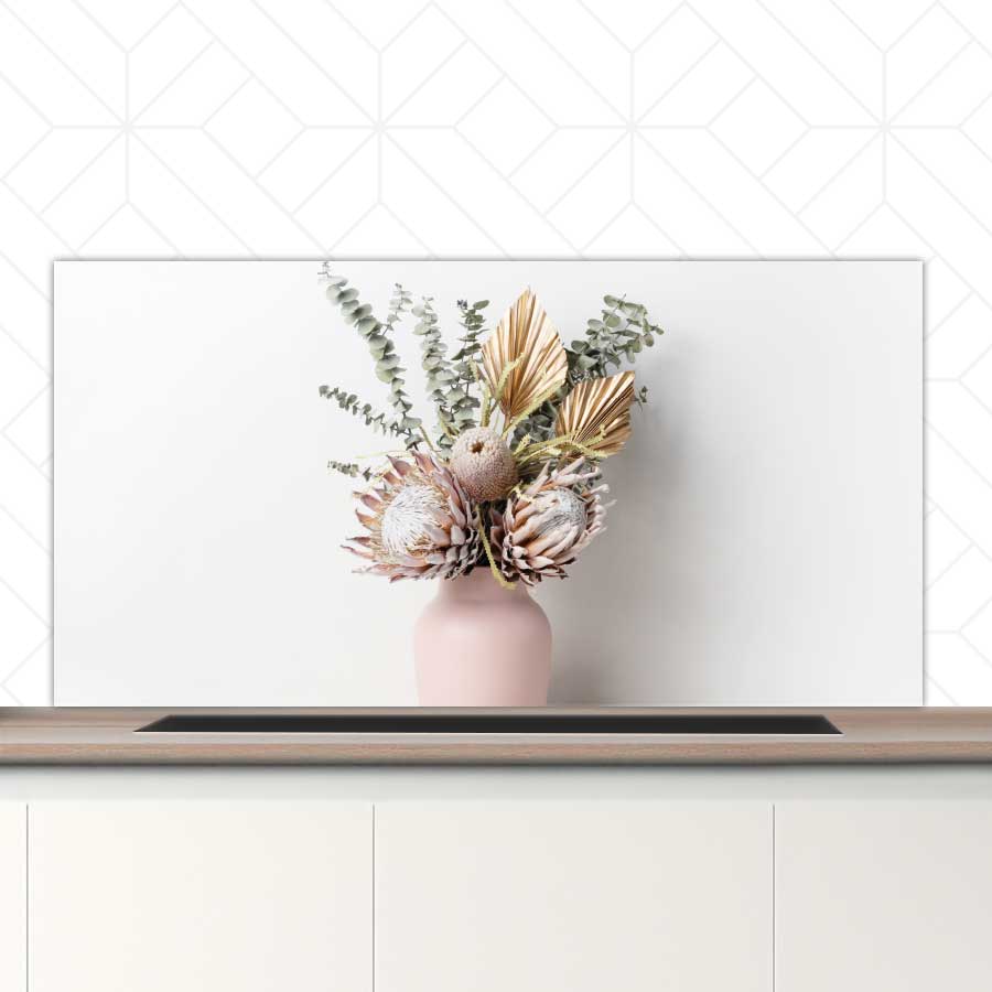 Spatscherm - Gedroogde bloemen